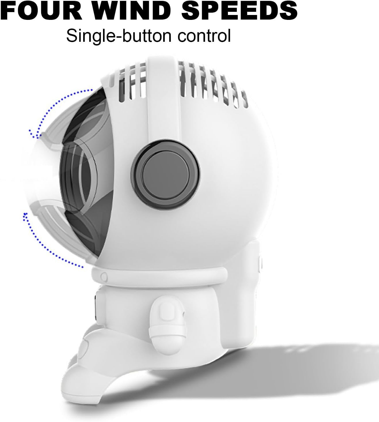 Bladeless Fan for Bedroom,Astronaut Shape Quiet Mini Personal Fan | Personal Cooling Desktop Handheld Electric Tool Bladeless Portable Mini for Dormitory Home Kitchen Student Bedroom