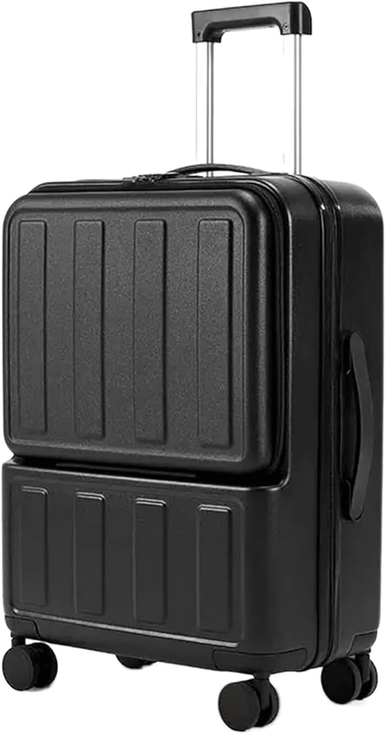 GUHPZA Valigia a Mano Valigie con Porta di Ricarica Bagagli espandibili Lucchetto a Combinazione Bagagli Valigie a Mano Bagagli a Mano, 22 Pollici, Blu (Nero 20 Pollici)