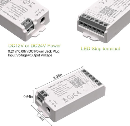 TUNICHX RGBW SMD FCOB 5 PIN LED Strip 2.4 GHz WiFi Group Controller Alexa Google Home Smartphone APP Control Compatible with WR01RF LM096 FUT095 FUT096 B3 T3 Mi-Boxer/Mi-Light RGBW Remote