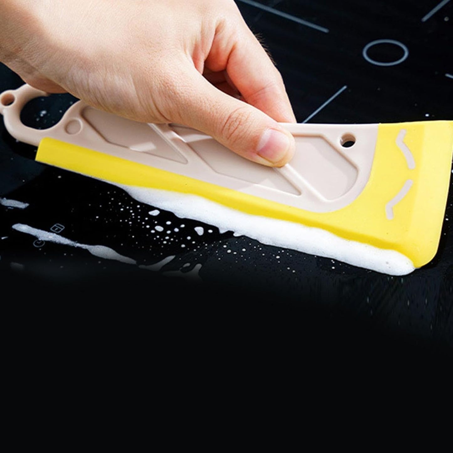 Pot Scraper Tool | Silicone Kitchen Cleaning Scraper Reusable - Ergonomic Handle Spatula Soft Head Scraper Heat Resistant Gadget for Tabletop, Stoves
