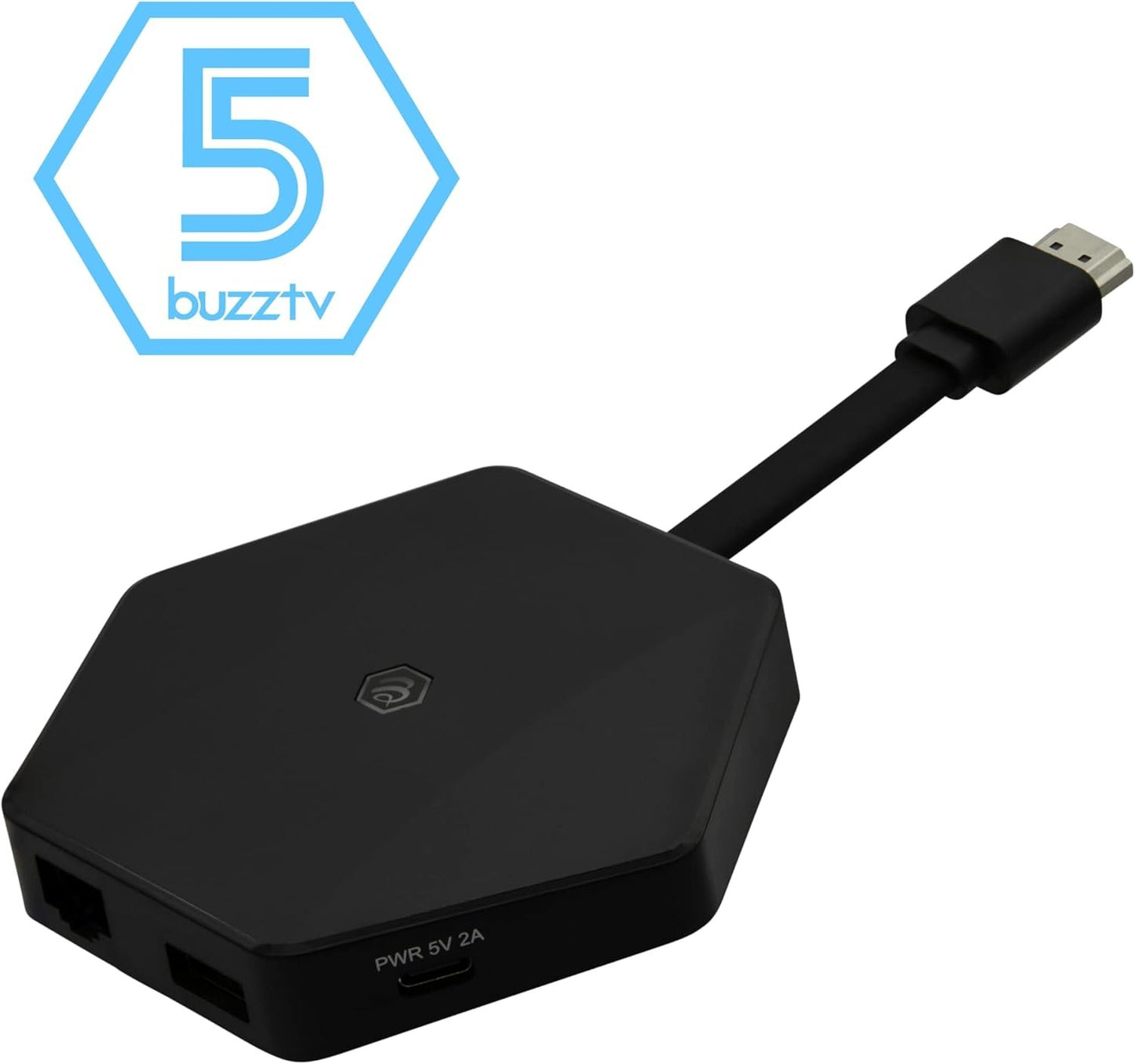BuzzTV HD5 4GB RAM - 32GB Storage Android 11 TV Box | 4K Streaming Device Quad-Core Processor Dual-Band Wi-Fi Bluetooth 5.0