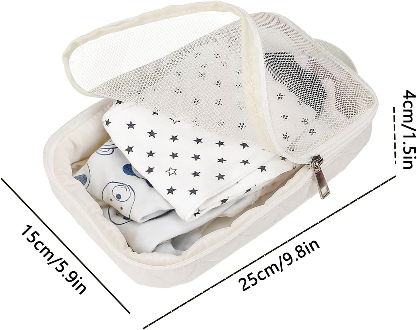 Diaper Bag Organization, Nursery Toiletry Storage Travel Packing, Waterproof Lightweight Cloth Organizer with Multiple Uses, Ideal for Adults, Family, Friends 9.84x5.91x1.57 Inch
