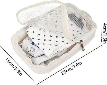 Diaper Bag Organization, Nursery Toiletry Storage Travel Packing, Waterproof Lightweight Cloth Organizer with Multiple Uses, Ideal for Adults, Family, Friends 9.84x5.91x1.57 Inch
