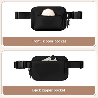 Running Waist Packs, Waterproof Waist Backpack, Running Fanny Pack, Waist Pack for Men, Waist Pack for Women, Workout Gear Accessories, Lightweight Running Pack, Adjustable Waist Bag, Black, Please