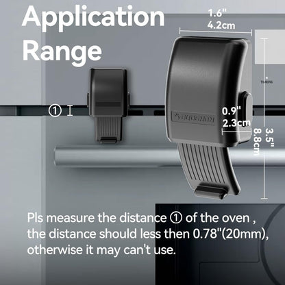 EUDEMON 1 Pack Updated Oven Front Lock,Childproof Oven Door Lock, Easy to Install & Use Durable and Heat-Resistant Material no Tools Need or Drill (Black)