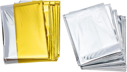 EXHUMKY 6Pcs Portable Emergency Blanket Multi Use Insulation Blankets for Outdoor Aid Survival Gear Lightweight for for Adventure Emergency Situations