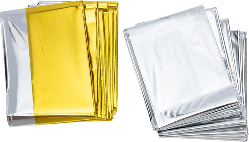 EXHUMKY 6Pcs Portable Emergency Blanket Multi Use Insulation Blankets for Outdoor Aid Survival Gear Lightweight for for Adventure Emergency Situations