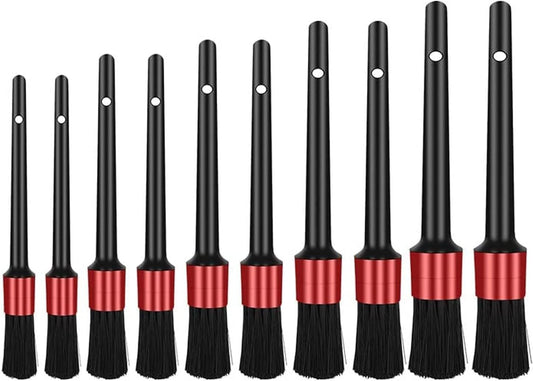 Yangfei Set of 10 Car Brushes, Detailing Cleaning Details, Interior Dashboard Wheels for Interior Exterior Leather Air Vent Emblems