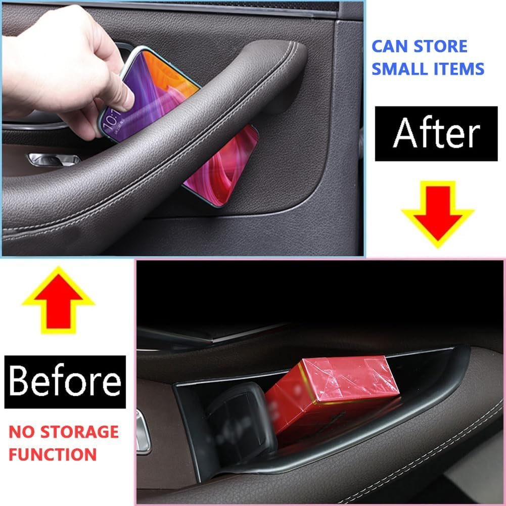 CUCHIYUN Front Row Door Side Organizer Storage Box Compatible with Mercedes-Benz 2022 GLE W167 Accessories 2022 2021 2020, Interior Accessories Insert Door Handle Tray