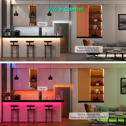FCOB 5in1 WB5 2.4GHz WiFi PWM LED Controller Compatible with Alexa Google Home Smart Life Tuya Smart APP Control for Dimming CCT RGB RGBW RGBCCT LED Strip Work with WR01RF WR02RF etc RF Remote