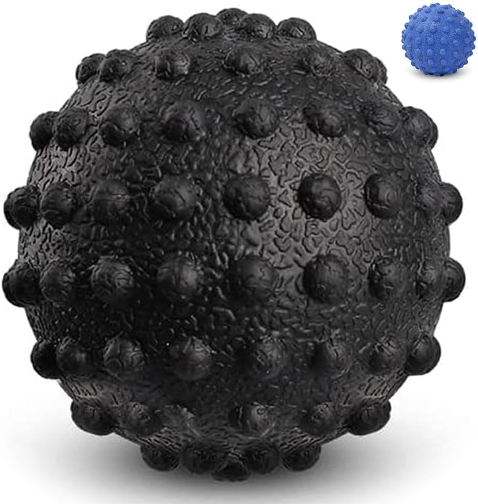 Vivva Massage Ball - Trigger Deep Tissue Back Massage, Foot Massager, Plantar Fasciitis & All Over Body Deep Tissue Muscle Therapy (Black)