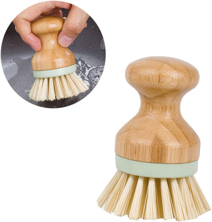 WRITWAA 1pc Durable Solid Wood Dish Brush Kitchen Cleaning Brush for Pots and Dishes Non Slip Handle Strong