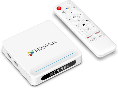 Android 14.0 TV Box 2025, LEFFOT H618 Plus 4K Ultra HD Set-top Box, Smart TV Box with 4GB RAM/32GB ROM, HDR10+, 2.4G & 5G Dual-Band WiFi 6, BT 5.0, Voice Control, Allwinner H618 Quad core 64 Bit A53