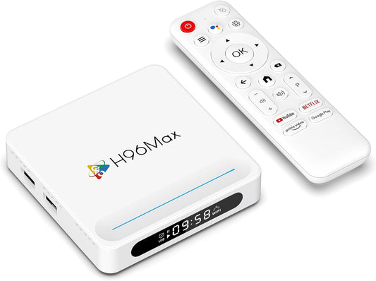 Android 14.0 TV Box 2025, LEFFOT H618 Plus 4K Ultra HD Set-top Box, Smart TV Box with 4GB RAM/32GB ROM, HDR10+, 2.4G & 5G Dual-Band WiFi 6, BT 5.0, Voice Control, Allwinner H618 Quad core 64 Bit A53