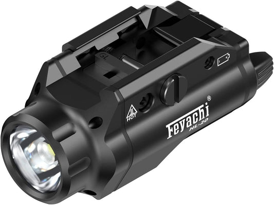 Feyachi HL-20 Compact Tactical Handgun Weapon Light 400Lumen Flashlight for Airsoft Handgun Pistol