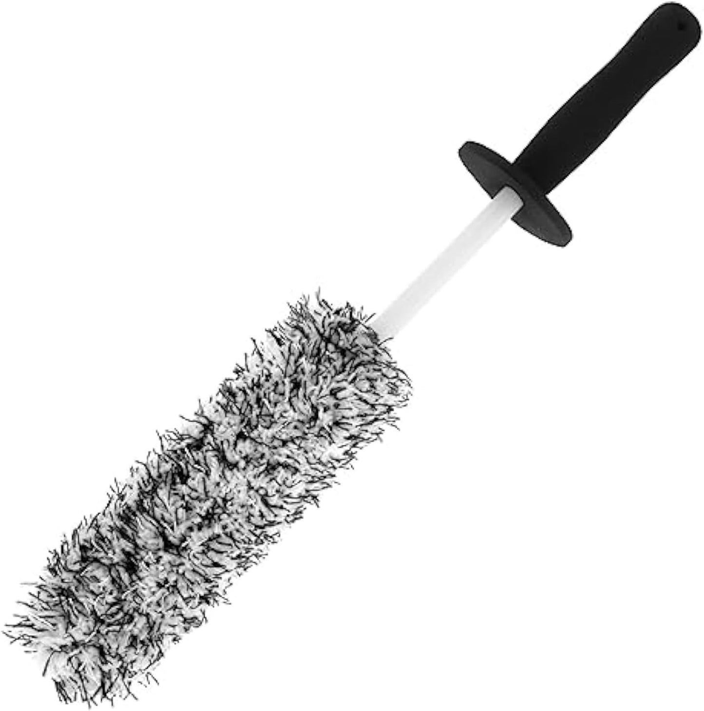 Wheel Brush, Car Premium Wheel Brush, Soft Wheel Cleaning Brush, Non-Metallic Rim Cleaner Brush with Ergonomic Handle, Tire Brush, Rim Tire Detailing Brush for Cleaning Wheels (1)