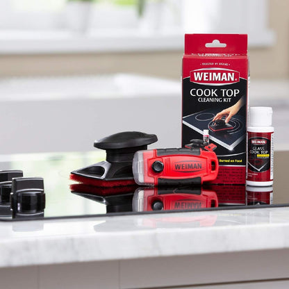 Weiman Complete Cook Top Cleaning Kit - Cook Top Cleaner and Polish 2 oz, Scrubbing Pad, Cleaning Tool, Cook Top Razor Scraper