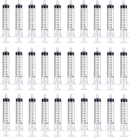 30 Pcs 10ml Plastic Syringe with Measurement, Without Needle, Suitable for Feeding Pets Watering Refilling(10ml,30pcs)
