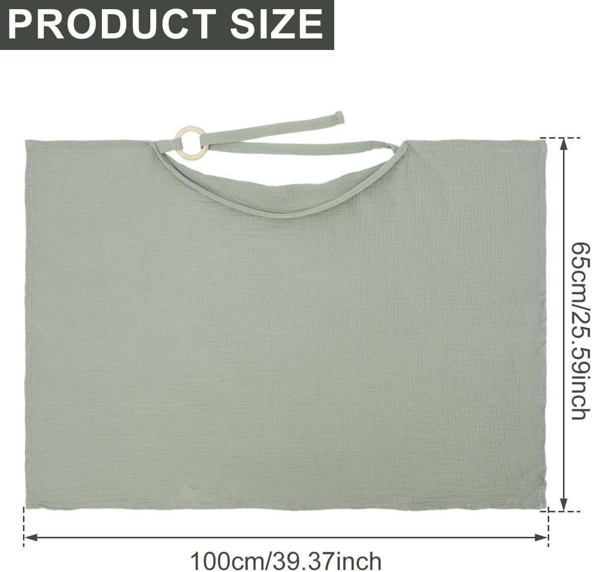 Nursing Cover for Baby Breastfeeding, Breathable Cotton Breastfeeding Cover, Soft Comfortable Privacy Nursing Covers, Lightweight Breast Feeding Cover, Multipurpose Nursing Apron for Mom