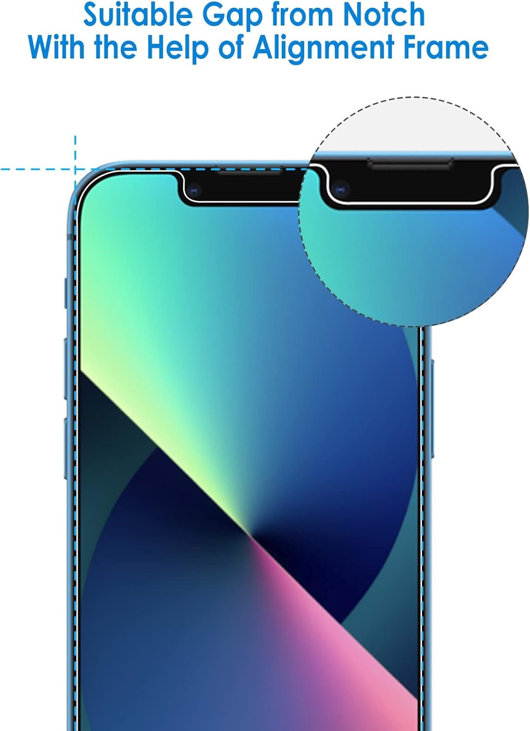 JETech Screen Protector for iPhone 13 6.1-Inch with Camera Lens Protector, Easy-Installation Tool, Tempered Glass Film, 2-Pack Each