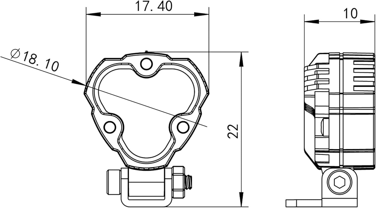 MEUS RACING RC Car LED Lights Spotlight Headlight Kit for Vanquish H10 Optic Sparco Yokohama RTR 1/10 RC Crawler Upgrades Parts