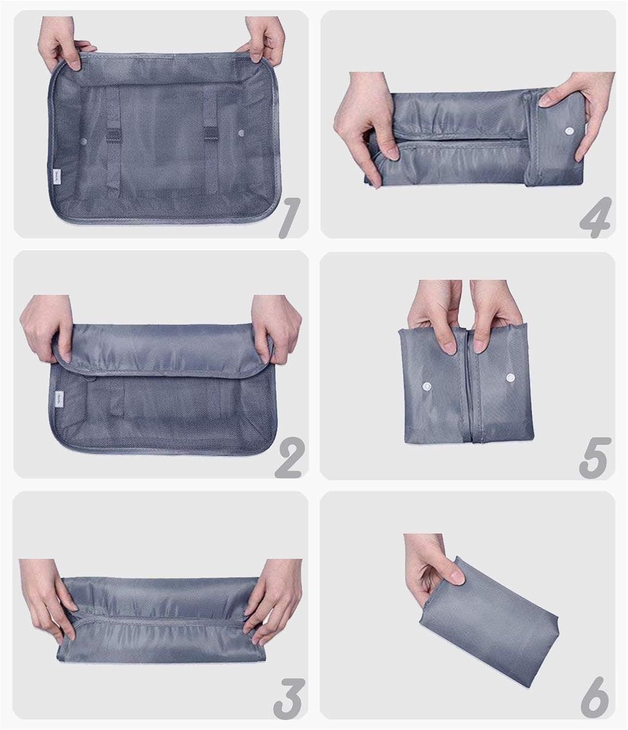 Packing Cubes, 7 Set Travel Packing Bags, Suitcase Organisers for Clothes, Travel Cubes Storage Bag Luggage Accessories (Grey, Packing Cubes + Underware Bag)