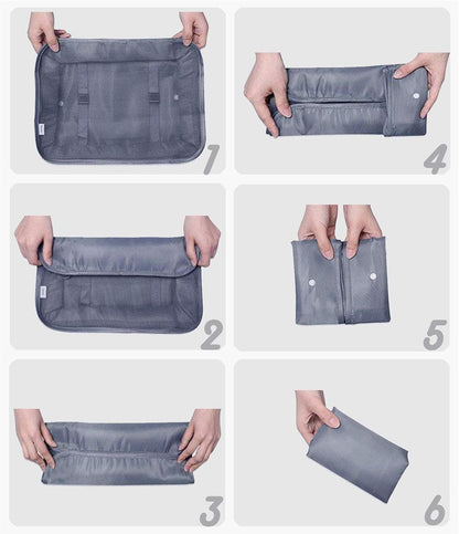 Packing Cubes, 7 Set Travel Packing Bags, Suitcase Organisers for Clothes, Travel Cubes Storage Bag Luggage Accessories (Grey, Packing Cubes + Underware Bag)