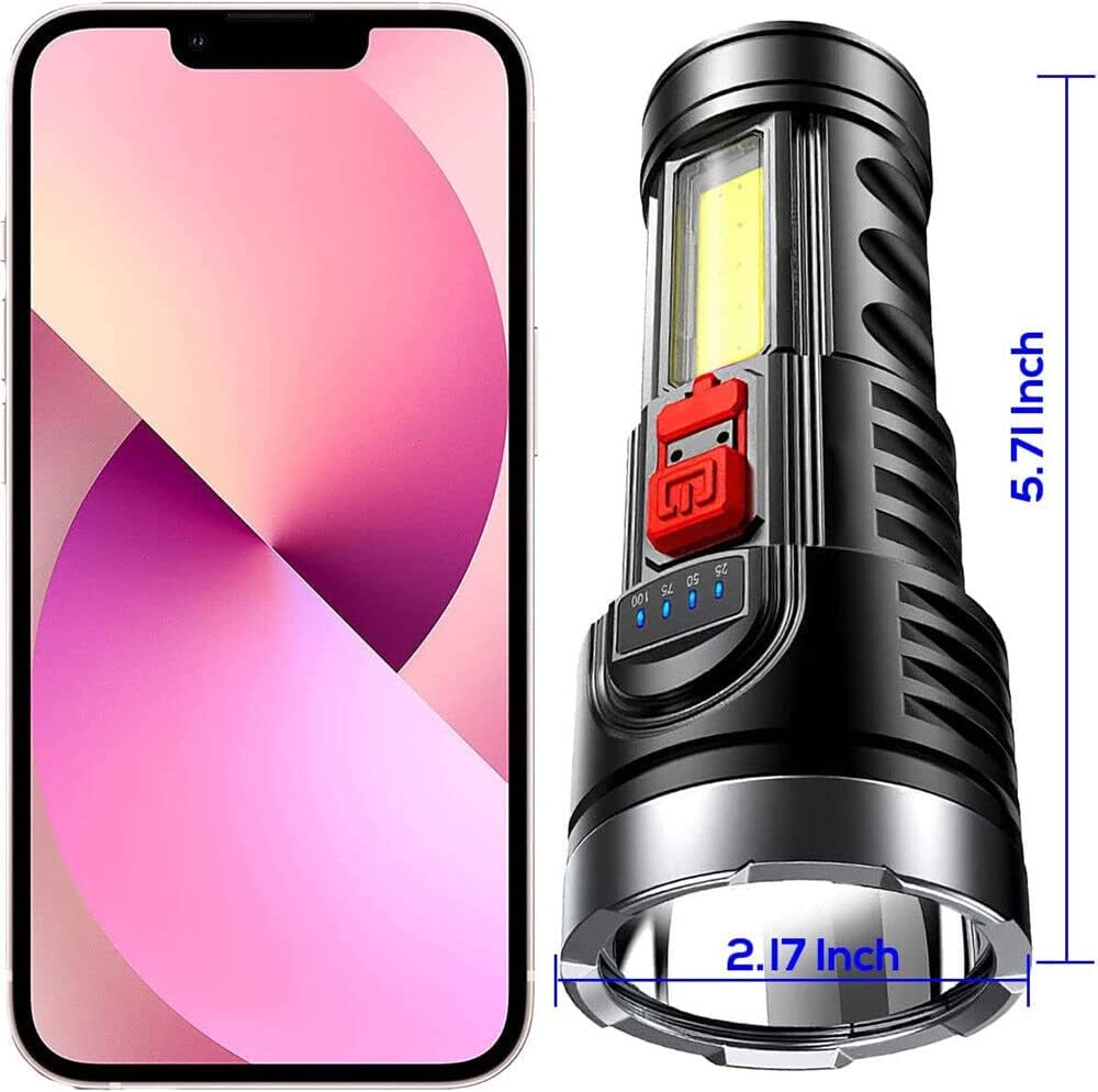 Super Bright 1000000lm Torch 6 Led Flashlight USB Rechargeable Tactical Light (1PCS)