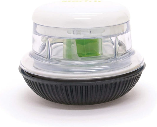 Starfrit Mini Rolling Chopper - Effortless Chopping with Dual Blades - Non-Slip Base - White