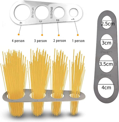 Pasta Spaghetti Measurer Tool, 2PCS Stainless Steel Pasta Portion Control Gadgets Noodle Portion Measure Kitchen Cooking Tool