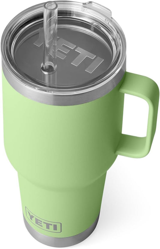 YETI Rambler 35 oz Straw Mug, Vacuum Insulated, Stainless Steel, Key Lime