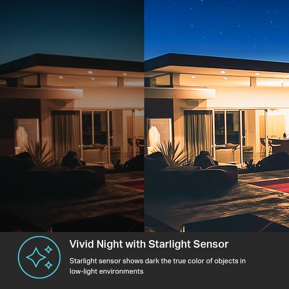 Kasa Smart 2K QHD Security Camera Outdoor Wired, IP65, Starlight Sensor & 98Ft Night Vision, Motion/Person Detection, 2 Way Audio w/Siren, Cloud/SD Card Storage, Alexa &Google Home Compatible(KC420WS)