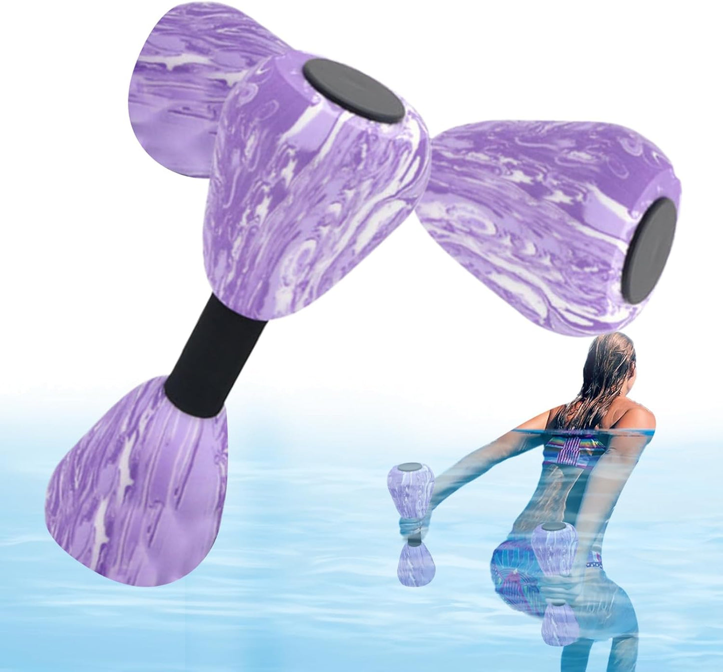 Aquatic Dumbbells Water Weights, Pool Exercise Equipment, 3,54 pollici Adorable Compact Resistance Pool Equipment, Aerobic Workout Gear for Training, Palestra, Swimming