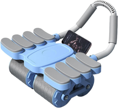 ABS Roller, Gym Equipment Ab Trainer with Elbow Support, Stable Addominal Exercise Wheel, Core Strength Workout Machine, Portable Fitness Gear for Home, Indoor Training