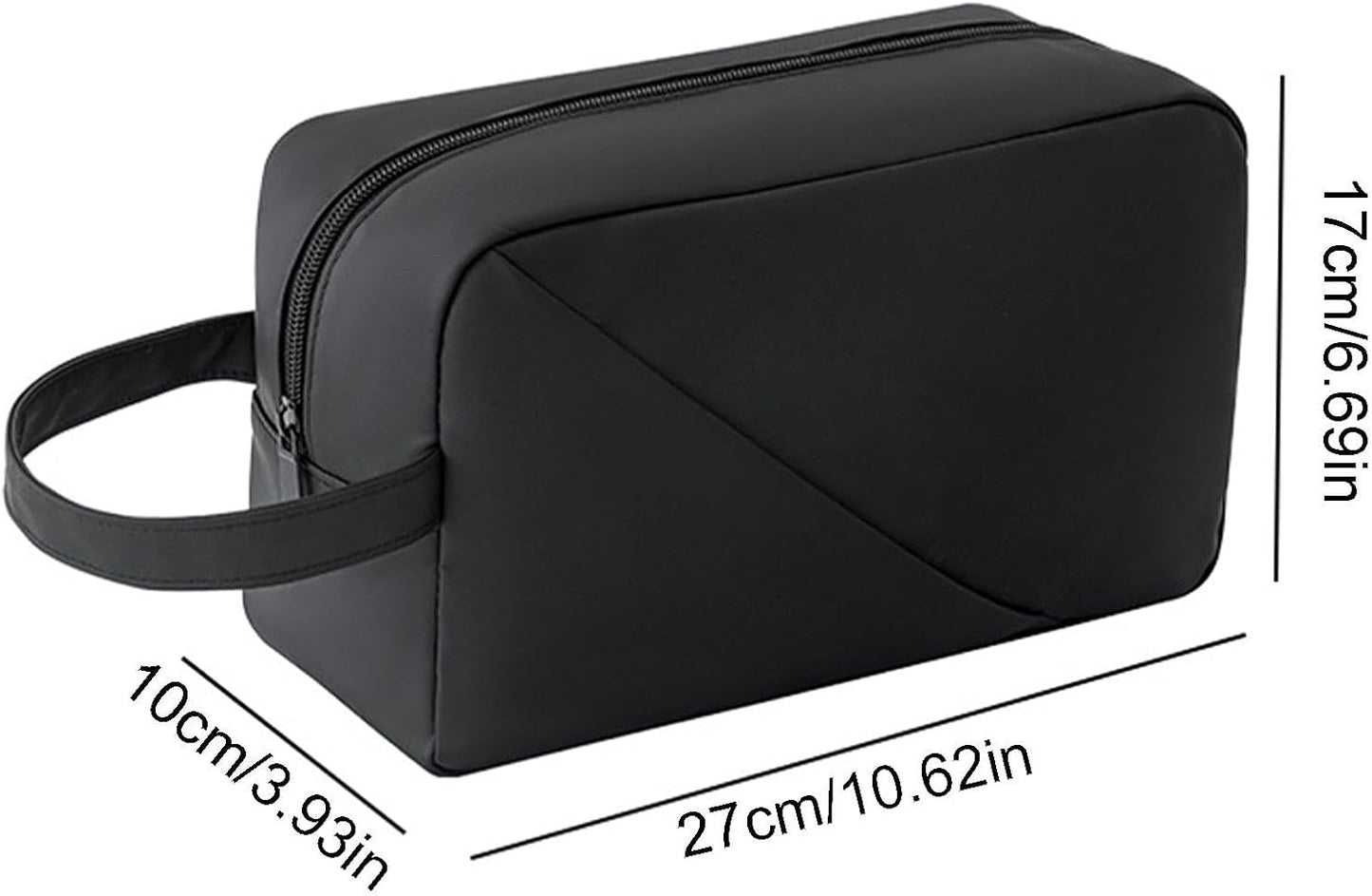 Travel Hygiene Kit, Toiletry Storage Bag, Multifunctional Makeup Pouch, Portable Toiletry Organizer, Compact Travel Bag, Makeup and Toiletries Bag for Daily Use and Travel 27 x 10 x 17 cm, Black,