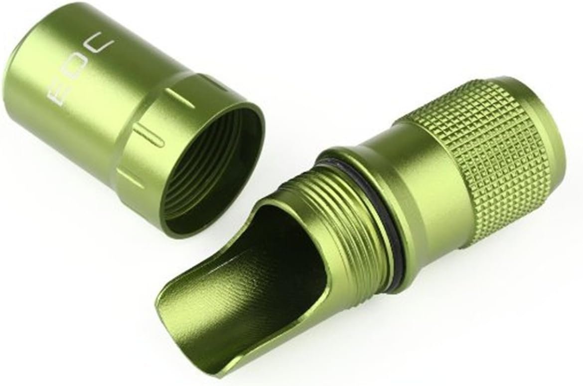 Waterproof EDC Keychain Capsule Tube, Small Outdoor Survival Storage Seal Bottle Matches Case Dry Box Pill Fob Container Emergency Tool(Green)