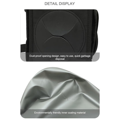 mivceklw Car Trash Can, Foldable Waste Bin, Leakproof Garbage Container, Portable Storage Reusable Design Black 1 Pack for Road Trips, Travel, Camping, Daily Use, 1 pezzo