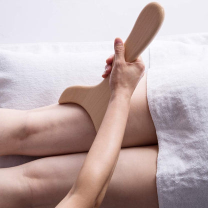 Allshow Wooden Gua Sha Tools Professional Lymphatic Drainage Tool Wood Therapy Massage Tools for Maderoterapia (Burlywood)
