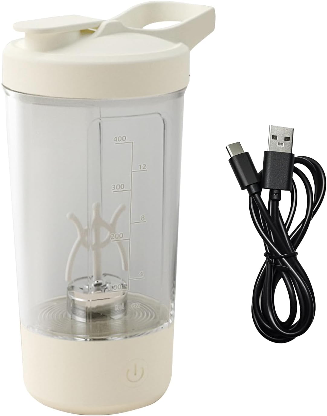 Protein Shaker Bottle - 450ml Leak-Proof Portable Blender | Travel Water Storage, Single-Touch Operating For Gym Hydration Bodybuilding Nutrition