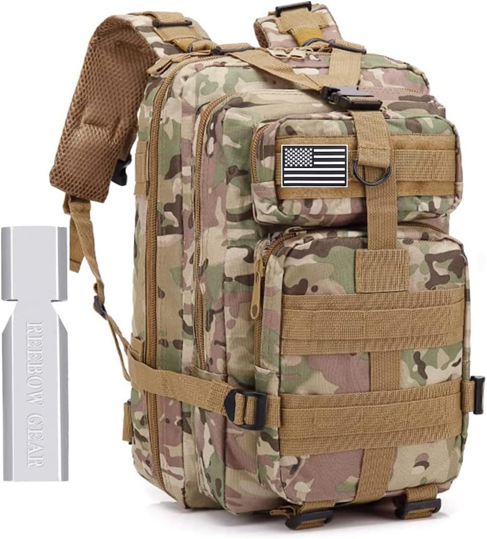 30L Mountaineering Outdoor Multifunctional Backpack 3 Days Tactical Backpack Military Tactical Backpack Assault Pack for Hiking Camping Trekking Hunting,CPcamouflage