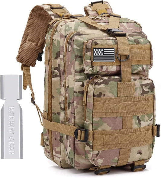 30L Mountaineering Outdoor Multifunctional Backpack 3 Days Tactical Backpack Military Tactical Backpack Assault Pack for Hiking Camping Trekking Hunting,CPcamouflage