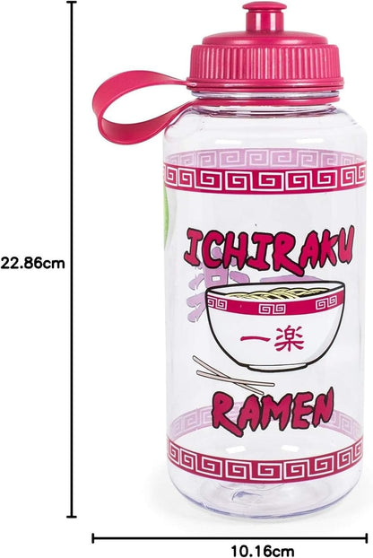 Naruto Shippuden Ichiraku Ramen Water Bottle | BPA-Free Large Plastic Water Jug With Screw Top Lid | Hydration For Outdoor Sports, Gym, Yoga | Holds 32 Ounces