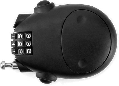 QWORKÂ® 3 Digit Combination Lock, Cable Lock, Security Password Lock, 77cm Retractable Cable for Luggage, Bike, Ski, Snowboard