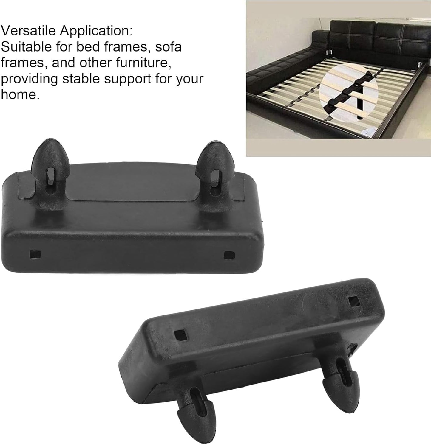 Replacement Bed Slat Holders Kits, 20PCS Plastic Bed Slat End Caps Holders Easy Installation Bed Slat Cover Replacement Holders Stable Furniture Accessory for Holding Bed Base