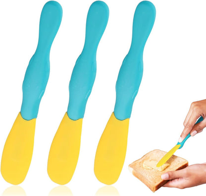 3pcs Platypus Jar Spatula, Cute Silicone Jam Scraper Multi-Purpose Peanut Butter Spoon with Long Handle Funny Kitchen Gadgets Spreading Tool for Cream Sauce Cheese Toast Food