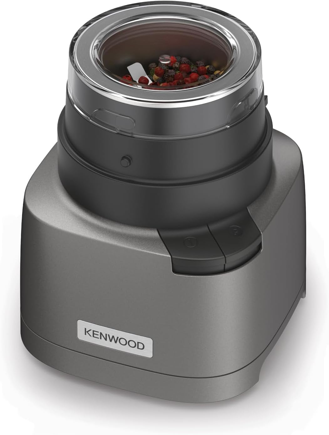 Kenwood Duo Prep CHP80.000SI, Food Chopper and Grinder 2-in-1 with Serrated Quadblades, High Speed Compact Grinder, Non Slip Base, Dishwasher Safe, 800W, Silver