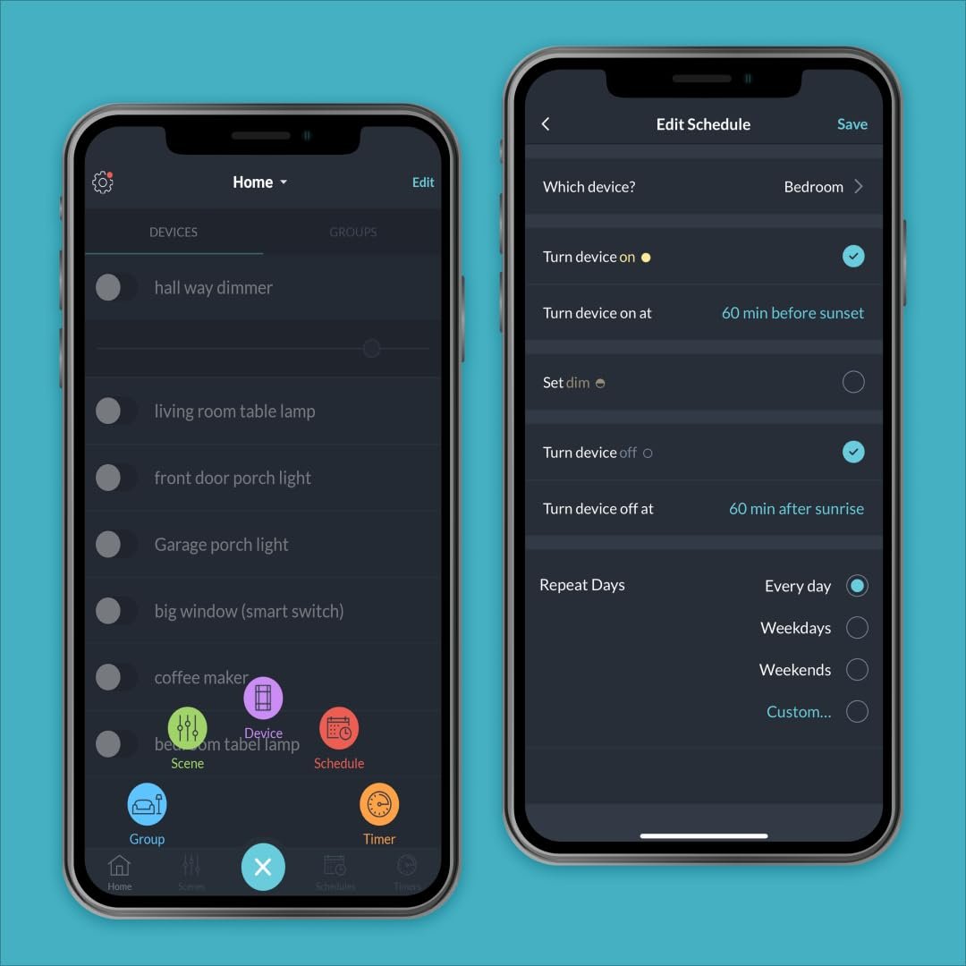 Smart Light Switch by Deako, Single Pole, 3-Way, 4-Way, 2.4 GHz Wi-Fi, Programmable, Remote App, Voice Control w/Alexa, Google Assistant, Samsung. No Hub Required, Neutral Wire Required, White