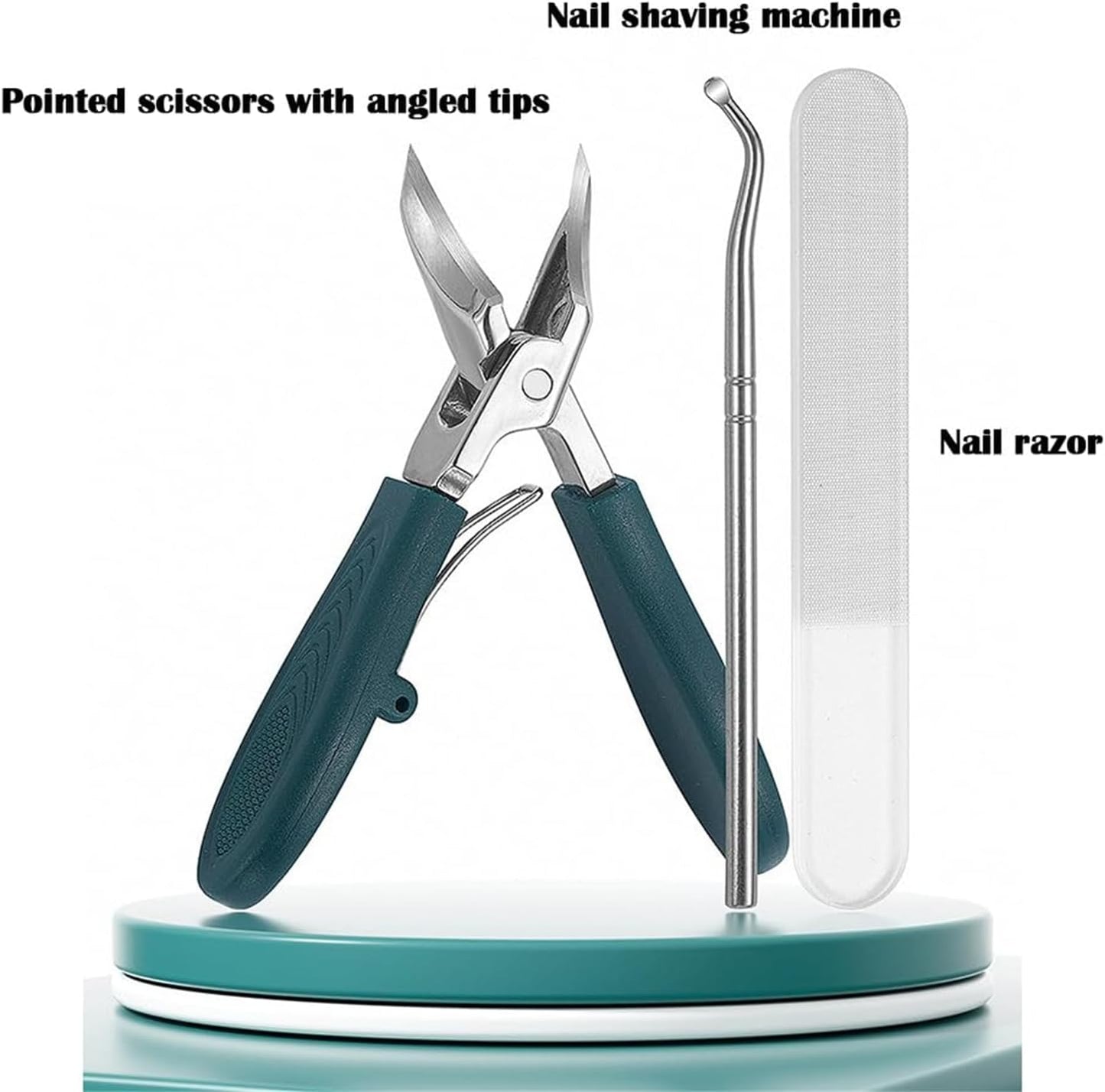 Lavito Nail Clipper,Lavito wide jaw opening anti-splash slanted nail clipper,Curved Toenail Clippers,No Mess,Achieve A Flawless Cut With Ease For Women Men (C)