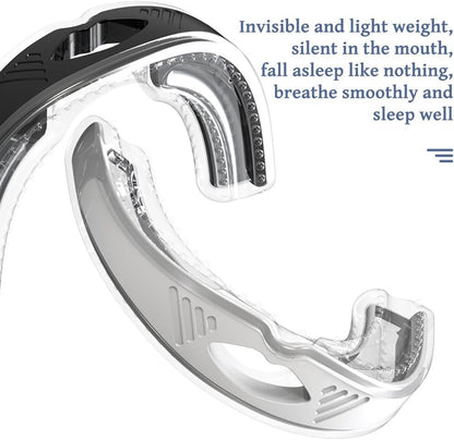 AMSLSIU Dispositivo di russamento da viaggio Tappo di protezione per russare silenzioso Tutore orale professionale Bocca correttiva Aiuto per il sonno Donna Uomo Adulto, Bianco
