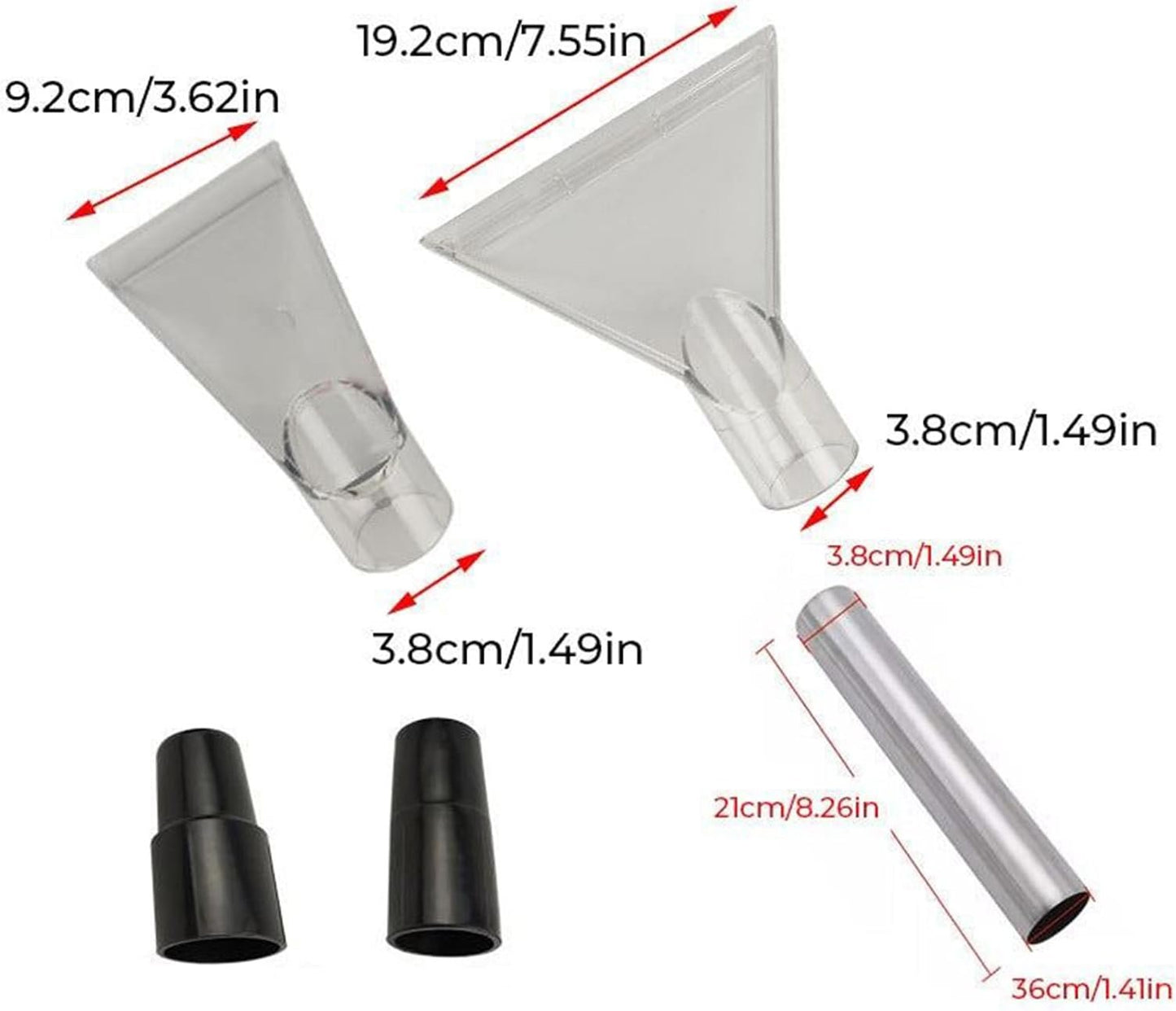 Générique Shop Vac Extractor Attachment, Heavy-Duty Wet Dry Multi-Purpose Tool, Accessories for Cleaner Extration, Upholstery, Carpet Detailing, and Deep Cleaning Solutions